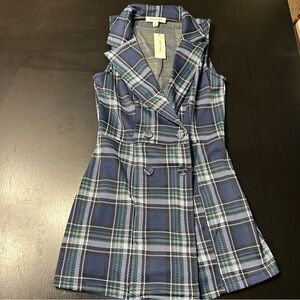 Francesca's Collections Plaid Sleeveless Romper